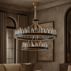 Brenton Crystal Farmhouse Chandelier - fovolighting