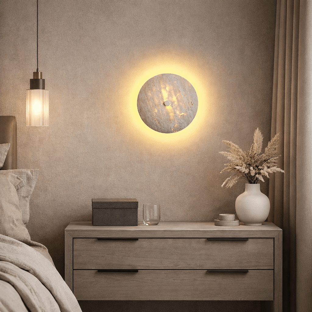 Brighton Travertine Wall Sconce - fovolighting