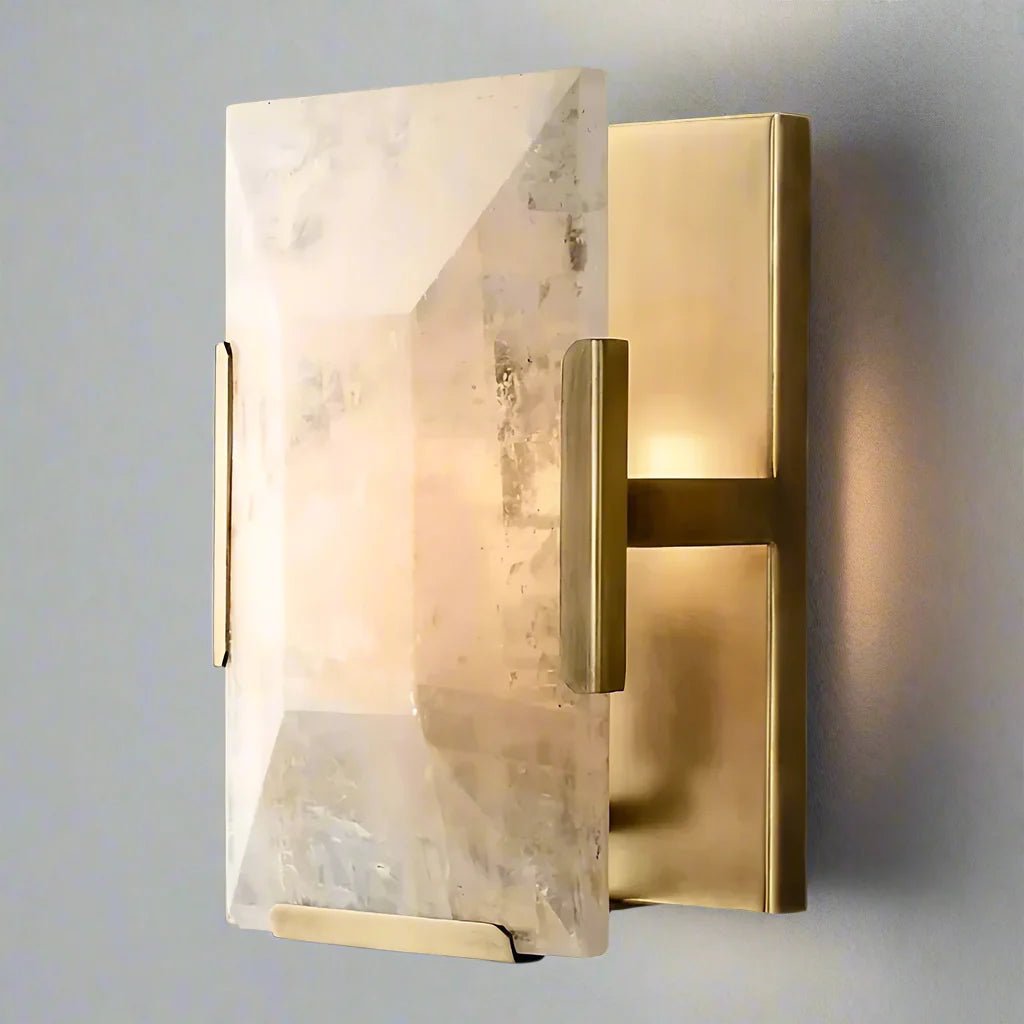 Brookhill Calcite Crystal Wall Sconce - fovolighting