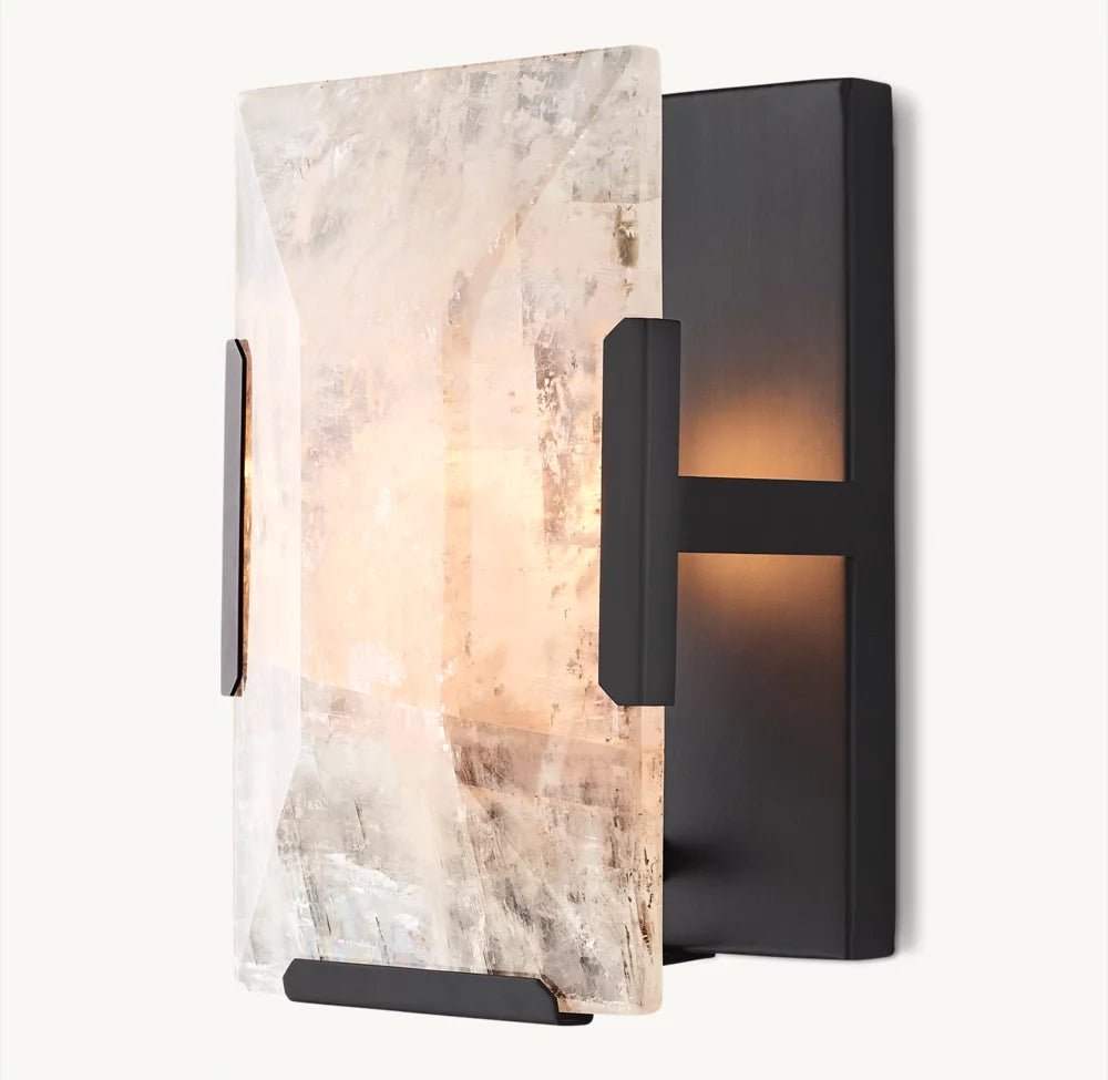 Brookhill Calcite Crystal Wall Sconce - fovolighting
