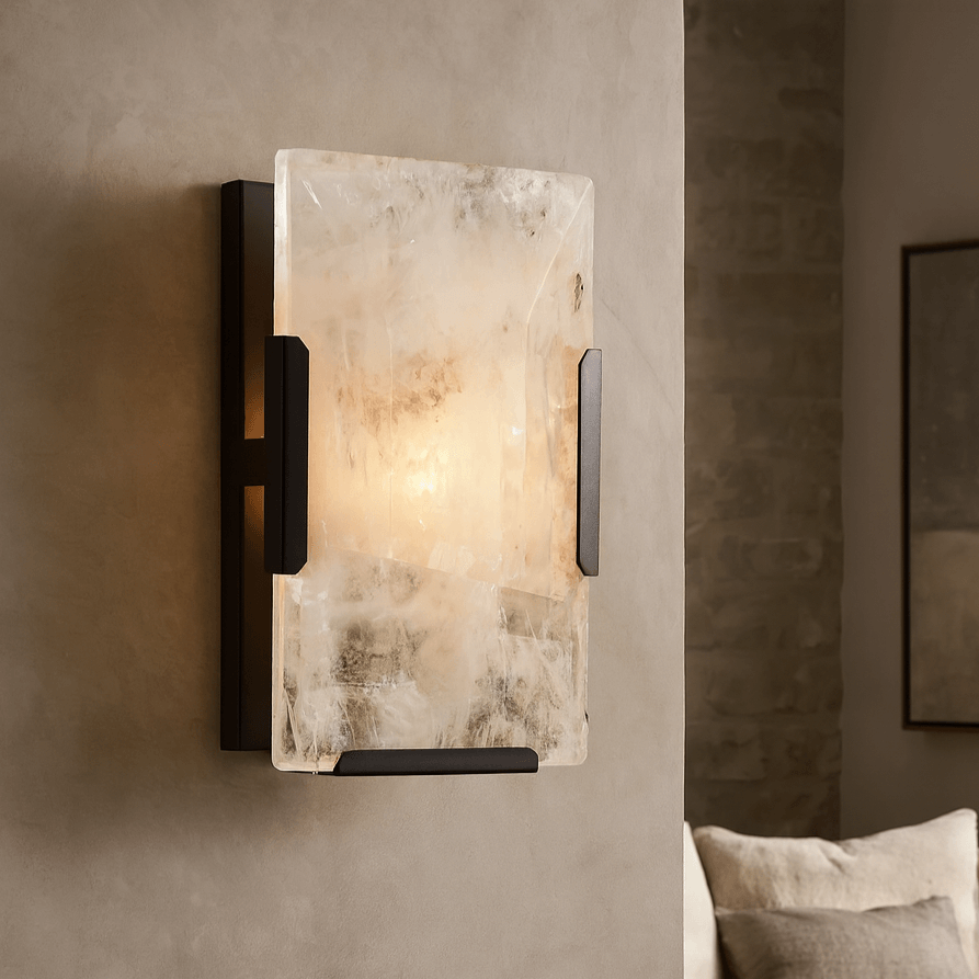 Brookhill Calcite Crystal Wall Sconce - fovolighting