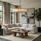 Brookhill Calcite Round Chandelier 43" - fovolighting