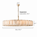 Brookhill Modern Calcite Chandelier - fovolighting