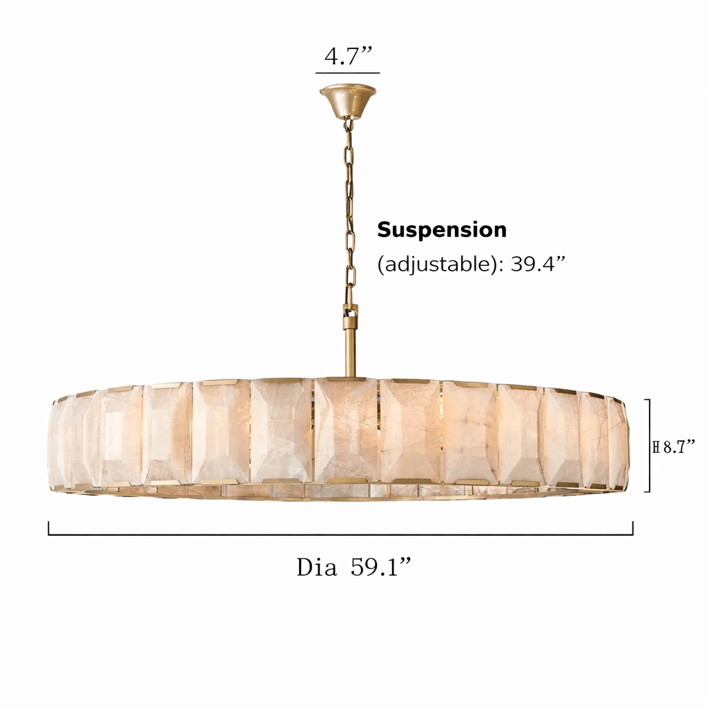 Brookhill Modern Calcite Chandelier - fovolighting