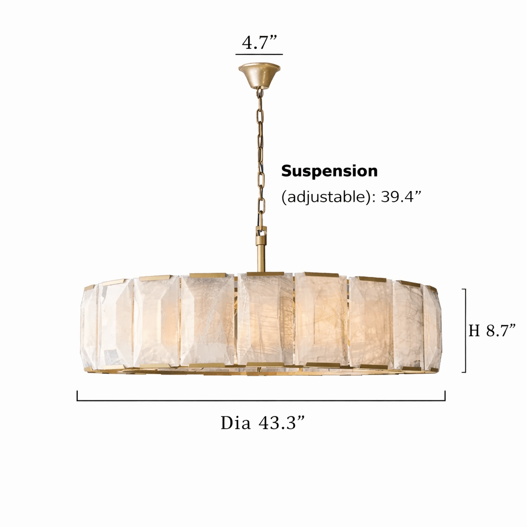 Brookhill Modern Calcite Chandelier - fovolighting