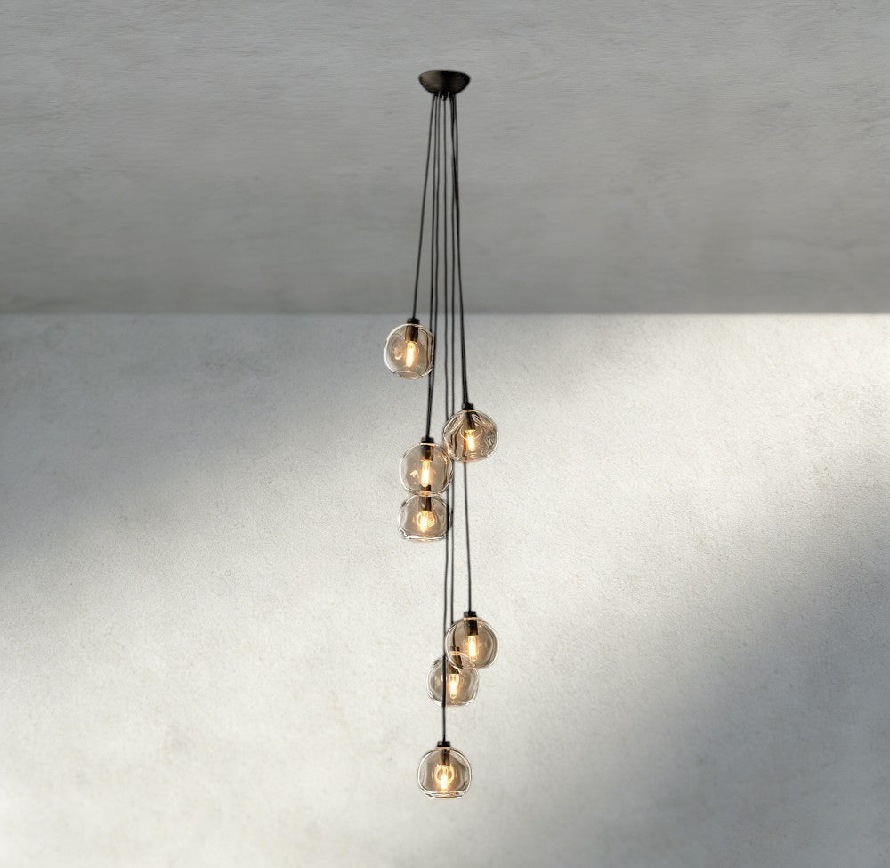 Bubble Clear Glass Cascade Pendant - fovolighting
