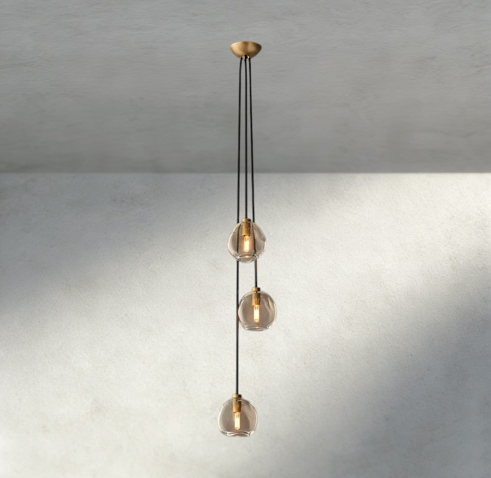 Bubble Clear Glass Cascade Pendant - fovolighting