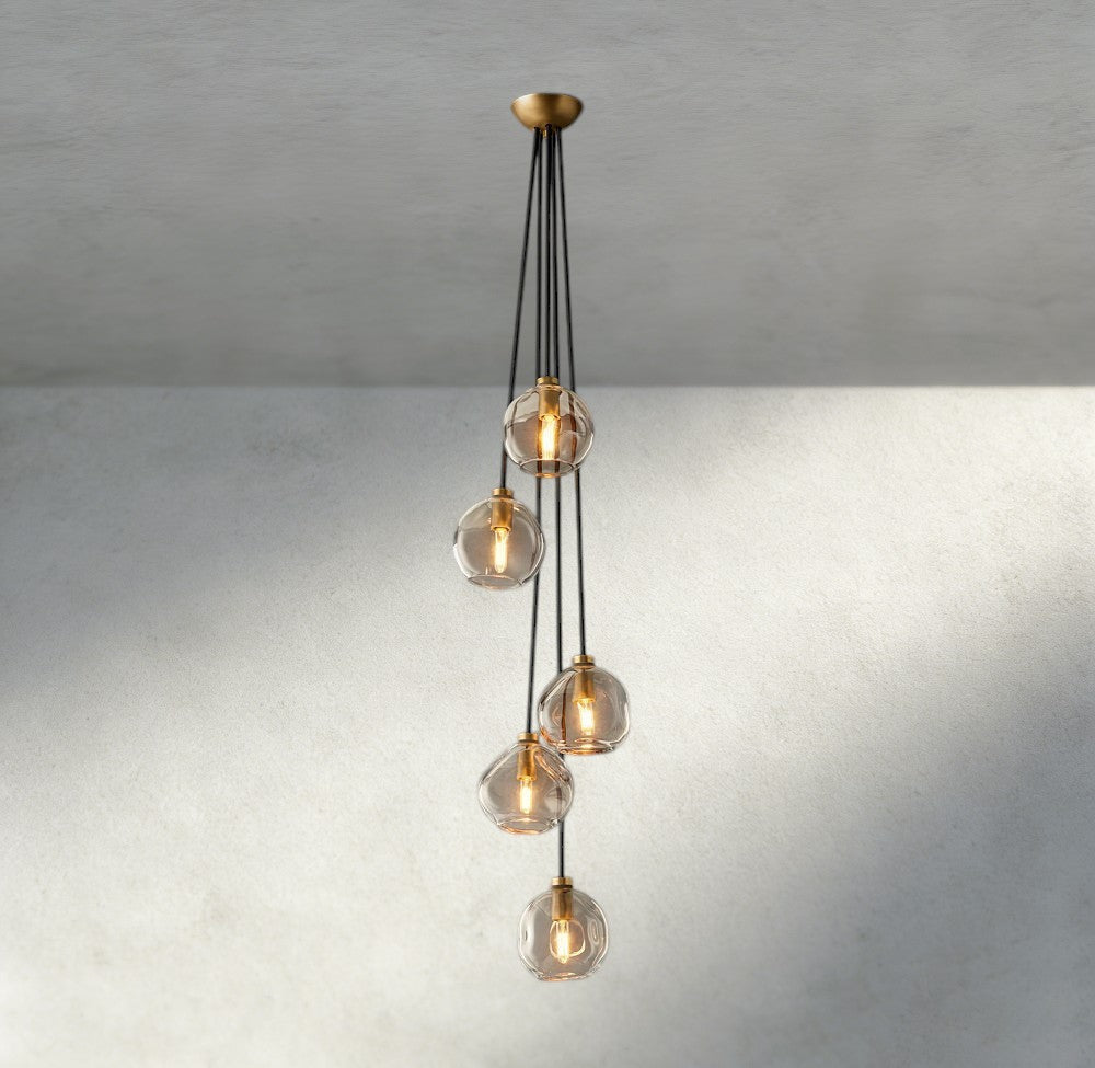 Bubble Clear Glass Cascade Pendant - fovolighting