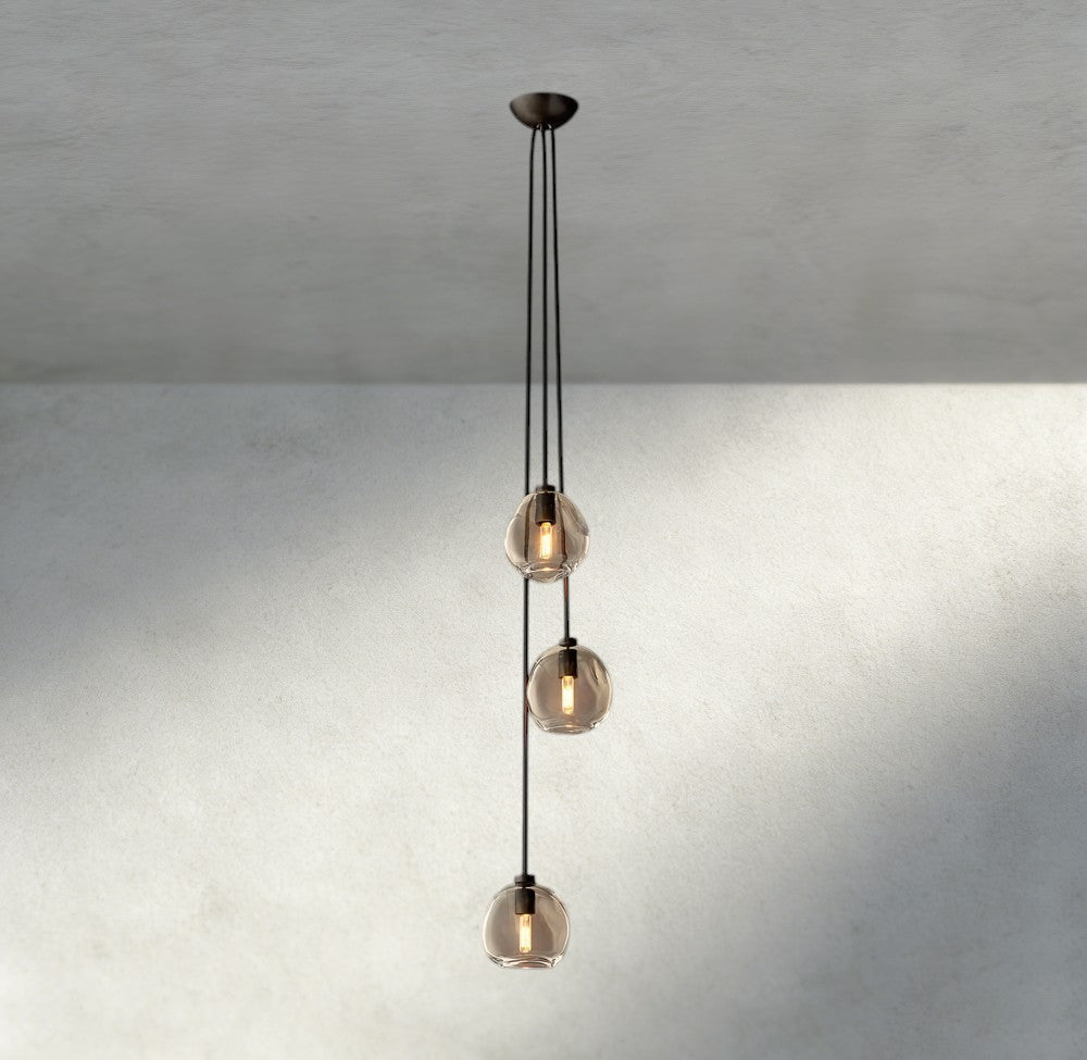 Bubble Clear Glass Cascade Pendant - fovolighting