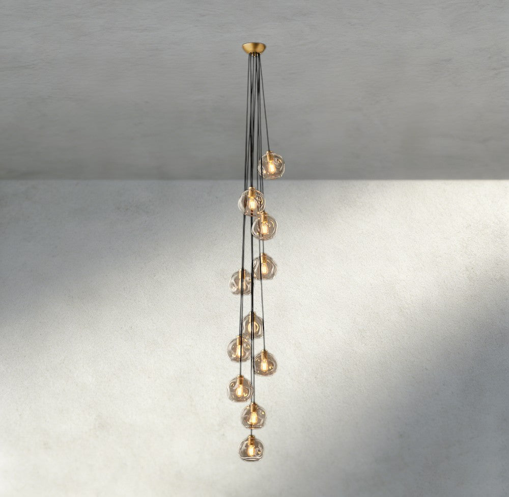 Bubble Clear Glass Cascade Pendant - fovolighting
