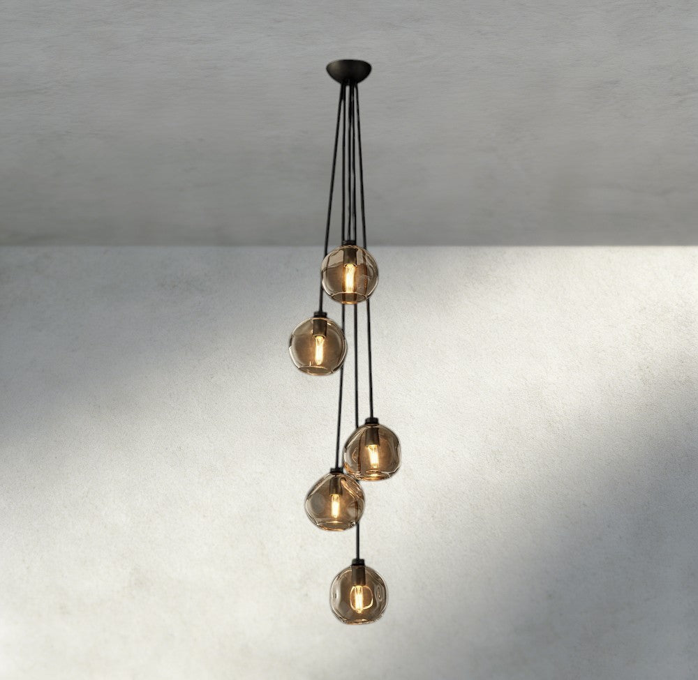 Bubble Clear Glass Cascade Pendant - fovolighting
