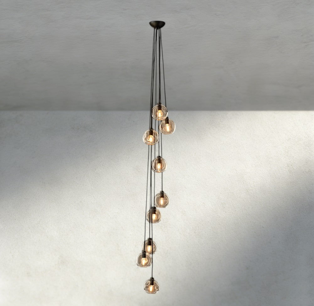 Bubble Clear Glass Cascade Pendant - fovolighting