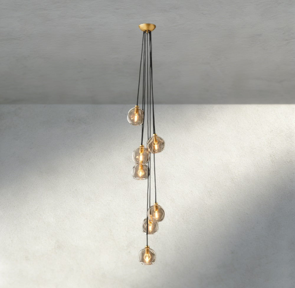 Bubble Clear Glass Cascade Pendant - fovolighting