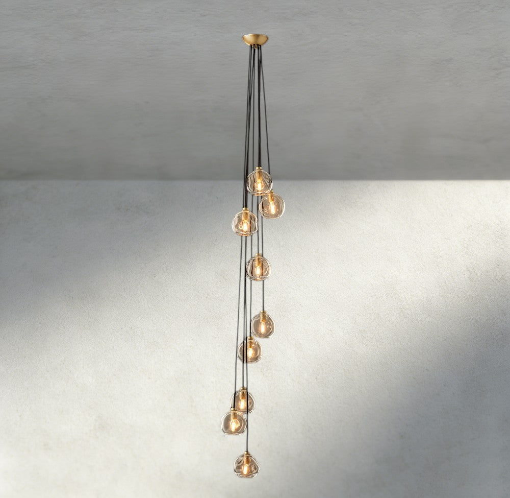 Bubble Clear Glass Cascade Pendant - fovolighting