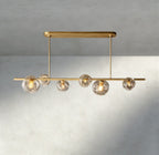 Bubble Clear Glass Linear Chandelier - fovolighting
