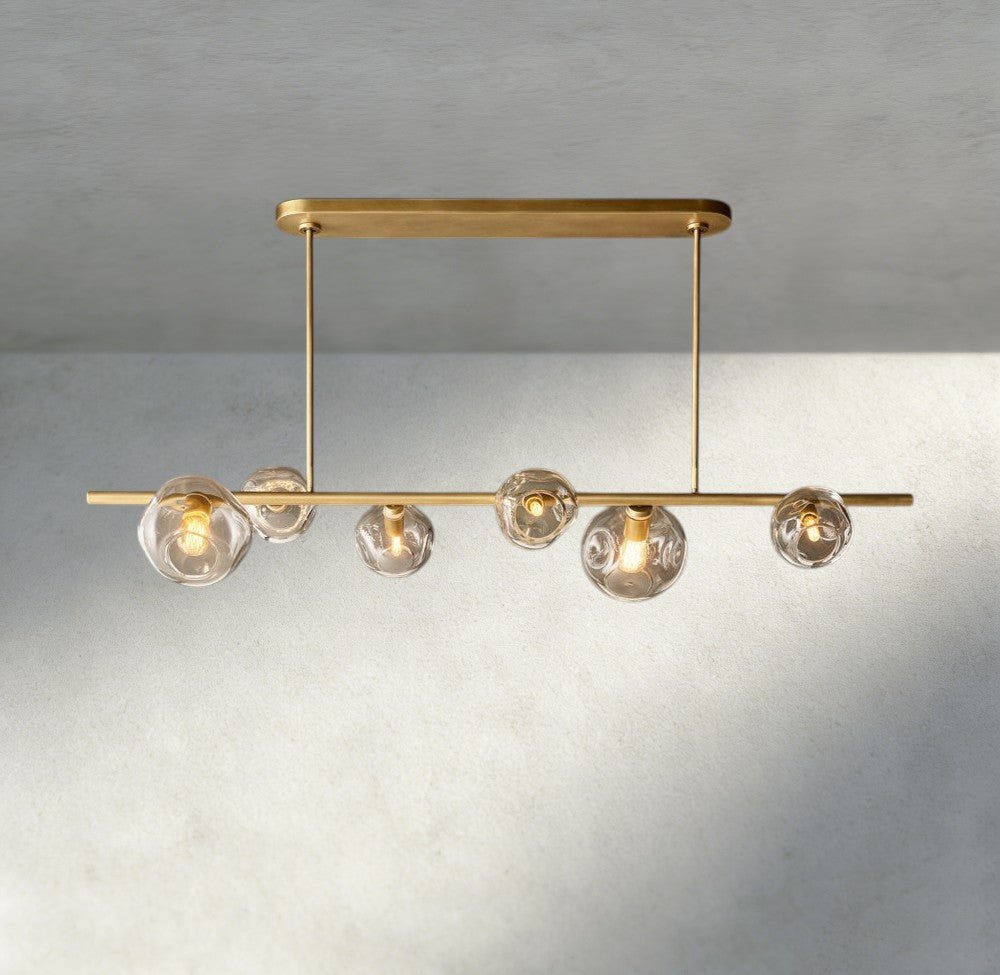 Bubble Clear Glass Linear Chandelier - fovolighting