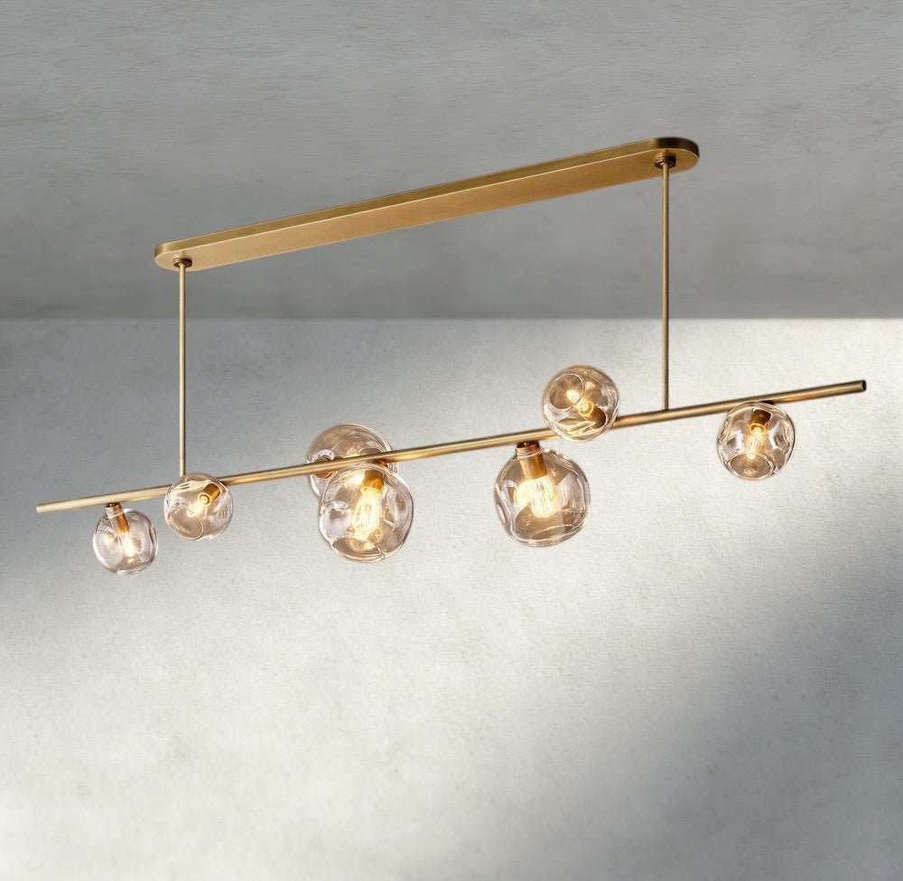 Bubble Clear Glass Linear Chandelier - fovolighting