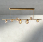 Bubble Clear Glass Linear Chandelier - fovolighting