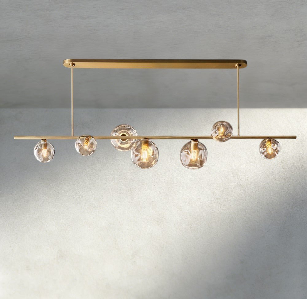 Bubble Clear Glass Linear Chandelier - fovolighting