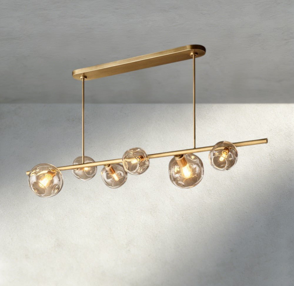 Bubble Clear Glass Linear Chandelier - fovolighting