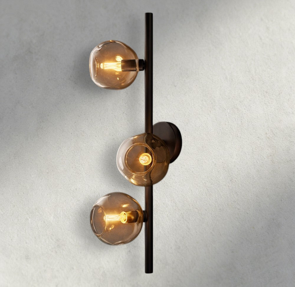 Bubble Smoke Glass Cascade Sconce - fovolighting