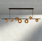 Bubble Smoke Glass Linear Chandelier - fovolighting