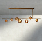 Bubble Smoke Glass Linear Chandelier - fovolighting