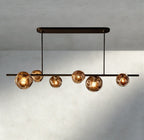 Bubble Smoke Glass Linear Chandelier - fovolighting