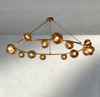 Bubble Smoke Glass Round Chandelier - fovolighting