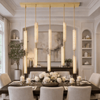 Budubon Alabaster Linear Chandelier - fovolighting