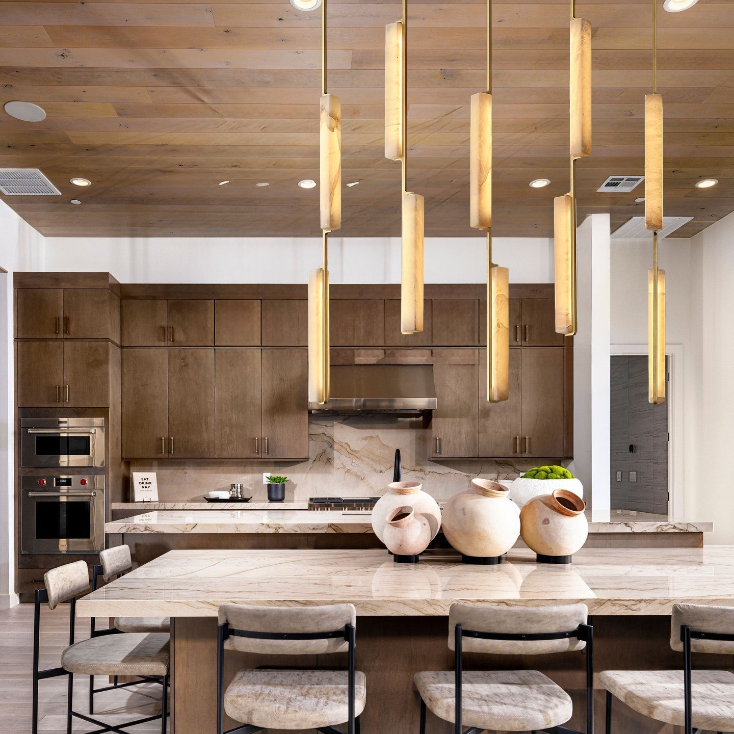 Budubon Alabaster Linear Chandelier - fovolighting