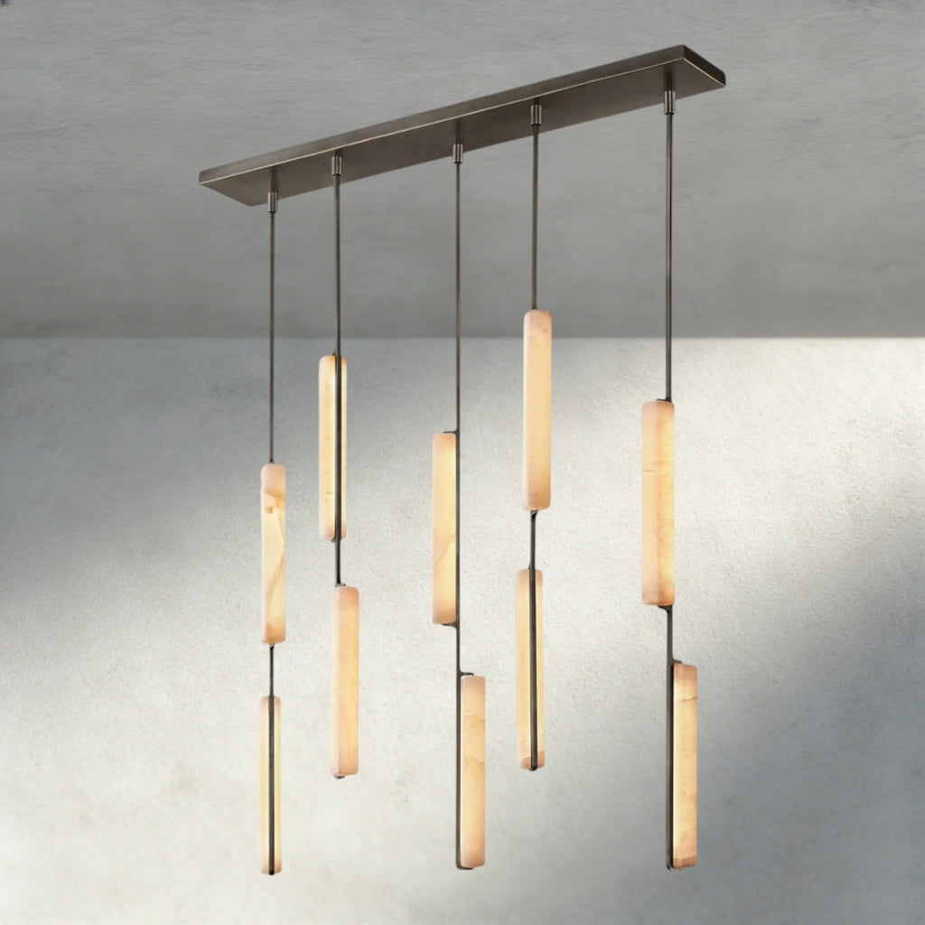 Budubon Alabaster Linear Chandelier - fovolighting