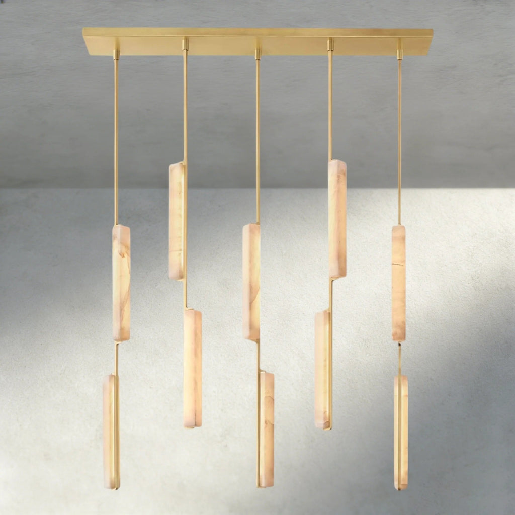 Budubon Alabaster Linear Chandelier - fovolighting