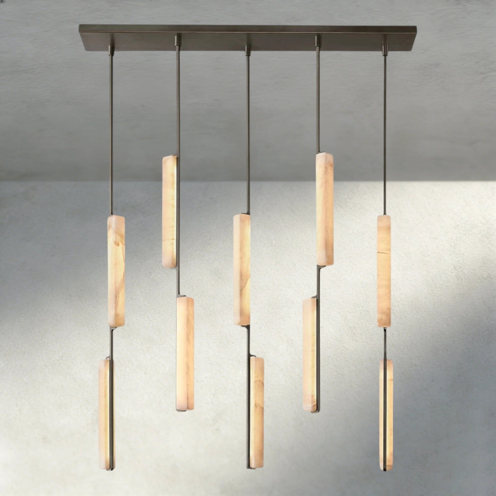 Budubon Alabaster Linear Chandelier - fovolighting