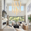 Budubon Alabaster Round Chandelier - fovolighting