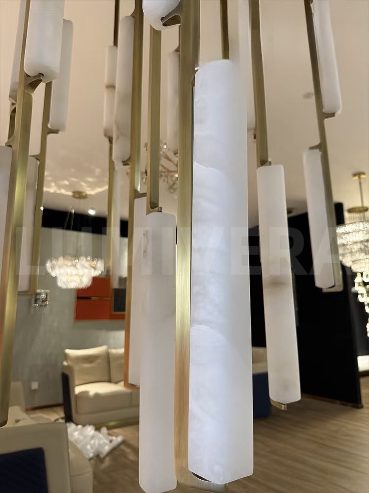 Budubon Alabaster Round Chandelier - fovolighting