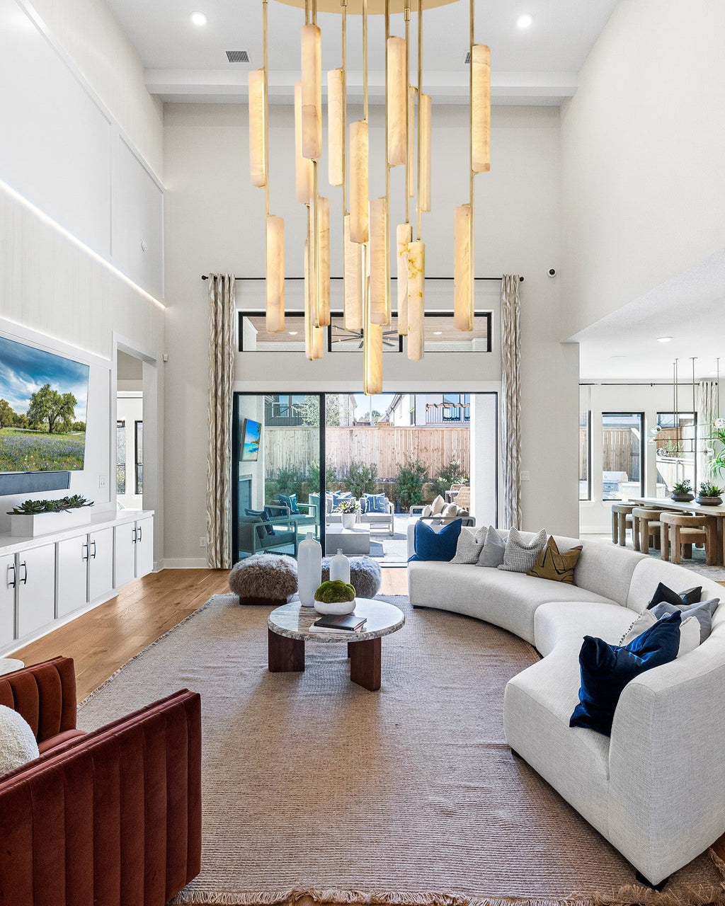 Budubon Alabaster Round Chandelier - fovolighting