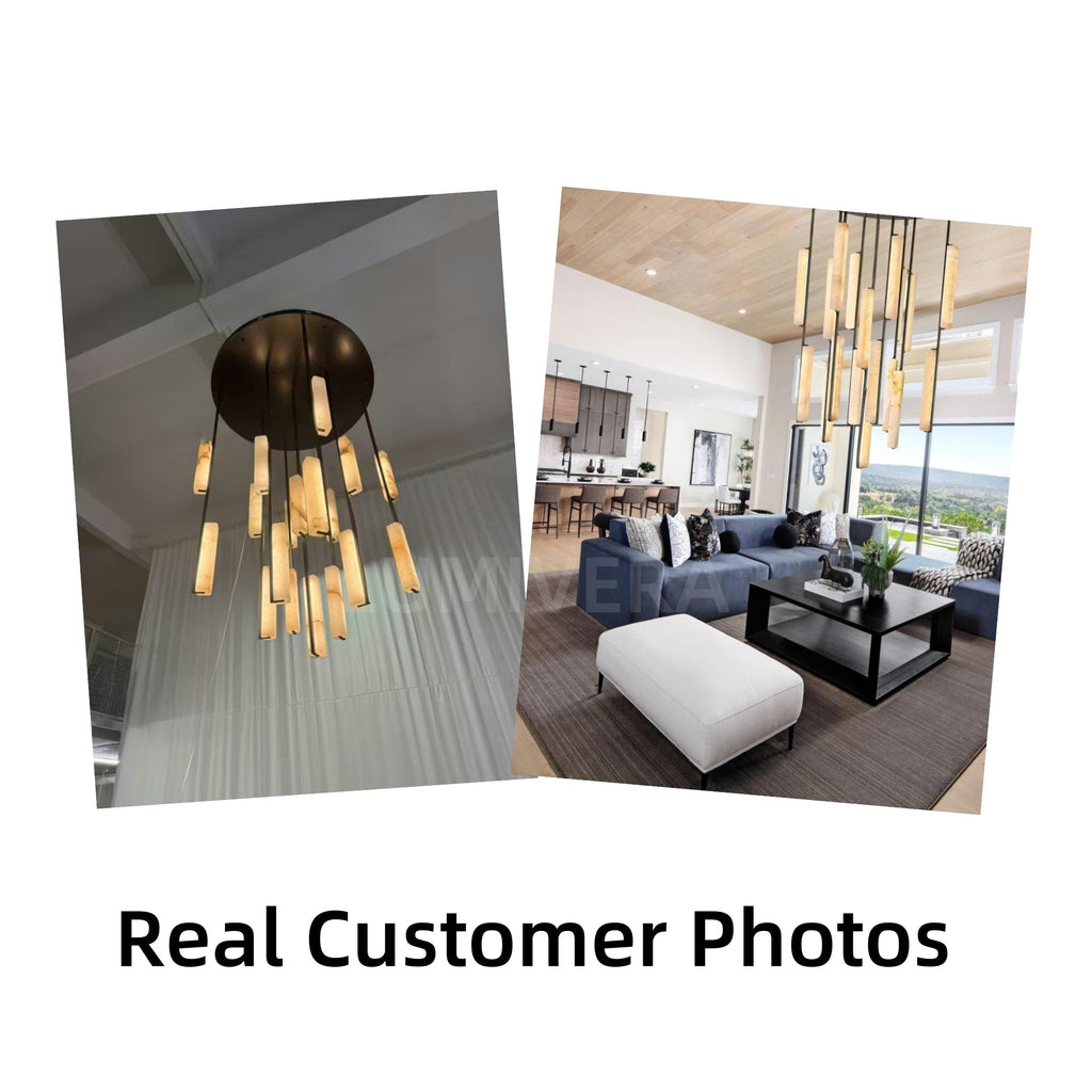 Budubon Alabaster Round Chandelier - fovolighting