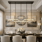 BUDUBON ALABASTER TRIPLE BAR LINEAR CHANDELIER - fovolighting
