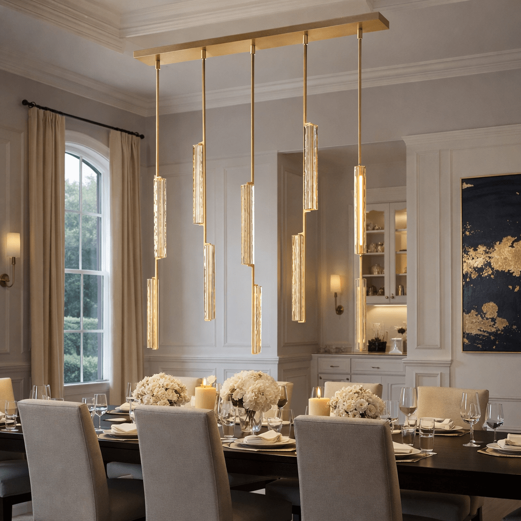 Budubon Crystal Linear Chandelier - fovolighting