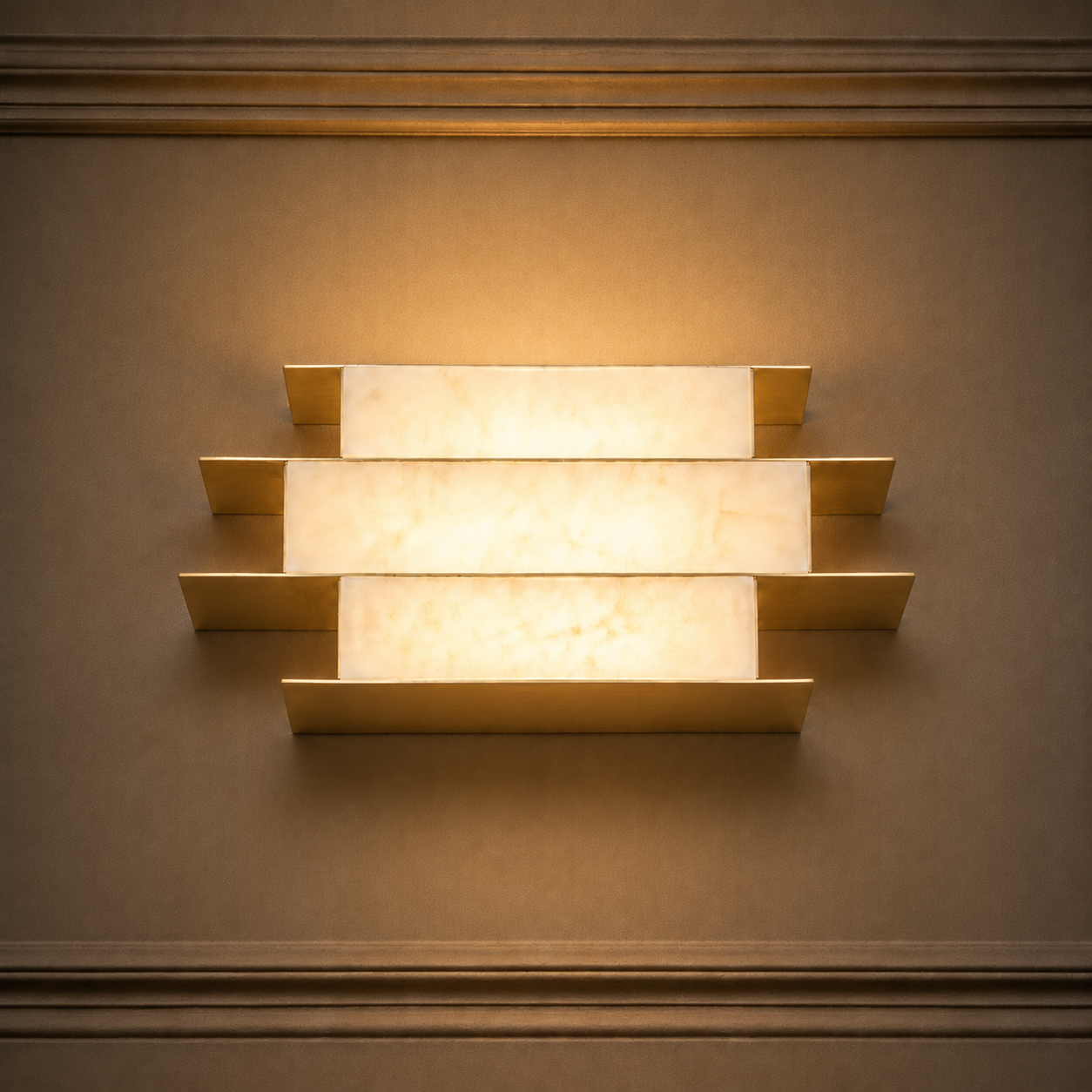 Nuvia Layered Alabaster Sconce