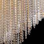 Cadena Chain Tassel Flush Mount Chandelier - fovolighting