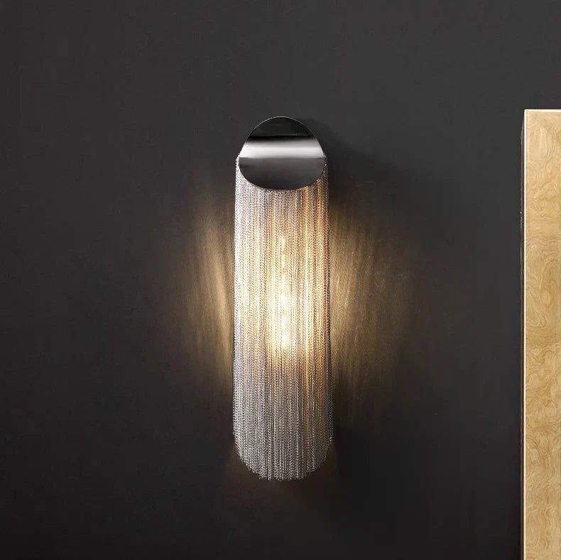 Cadena Chain Tassel Wall Sconce - fovolighting