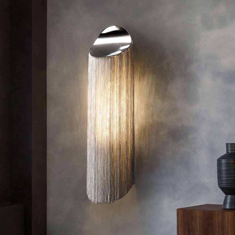 Cadena Chain Tassel Wall Sconce - fovolighting