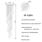 Cadere Modern Staircase Chandelier - fovolighting