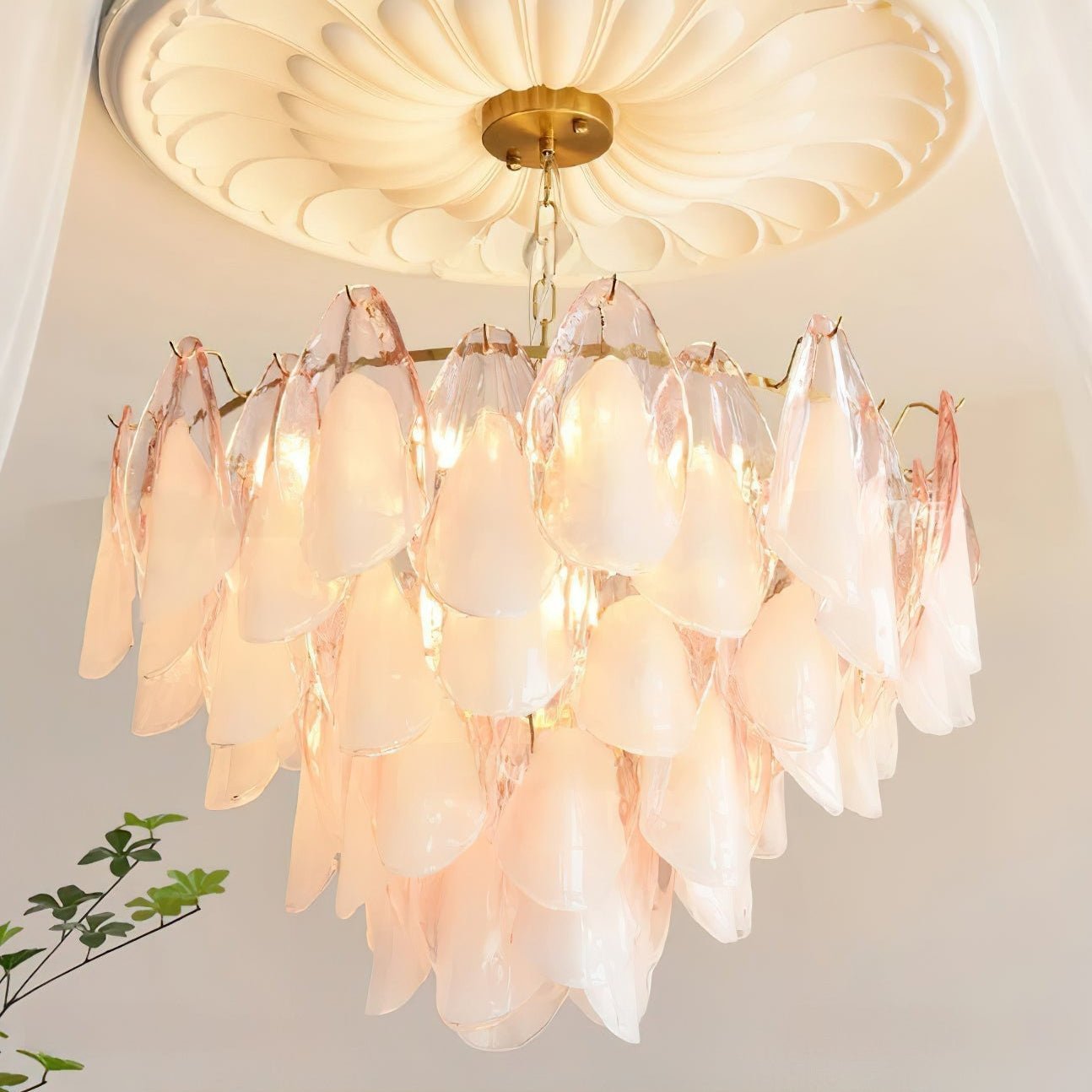 Caia Murano Glass Chandelier for Living Room - fovolighting