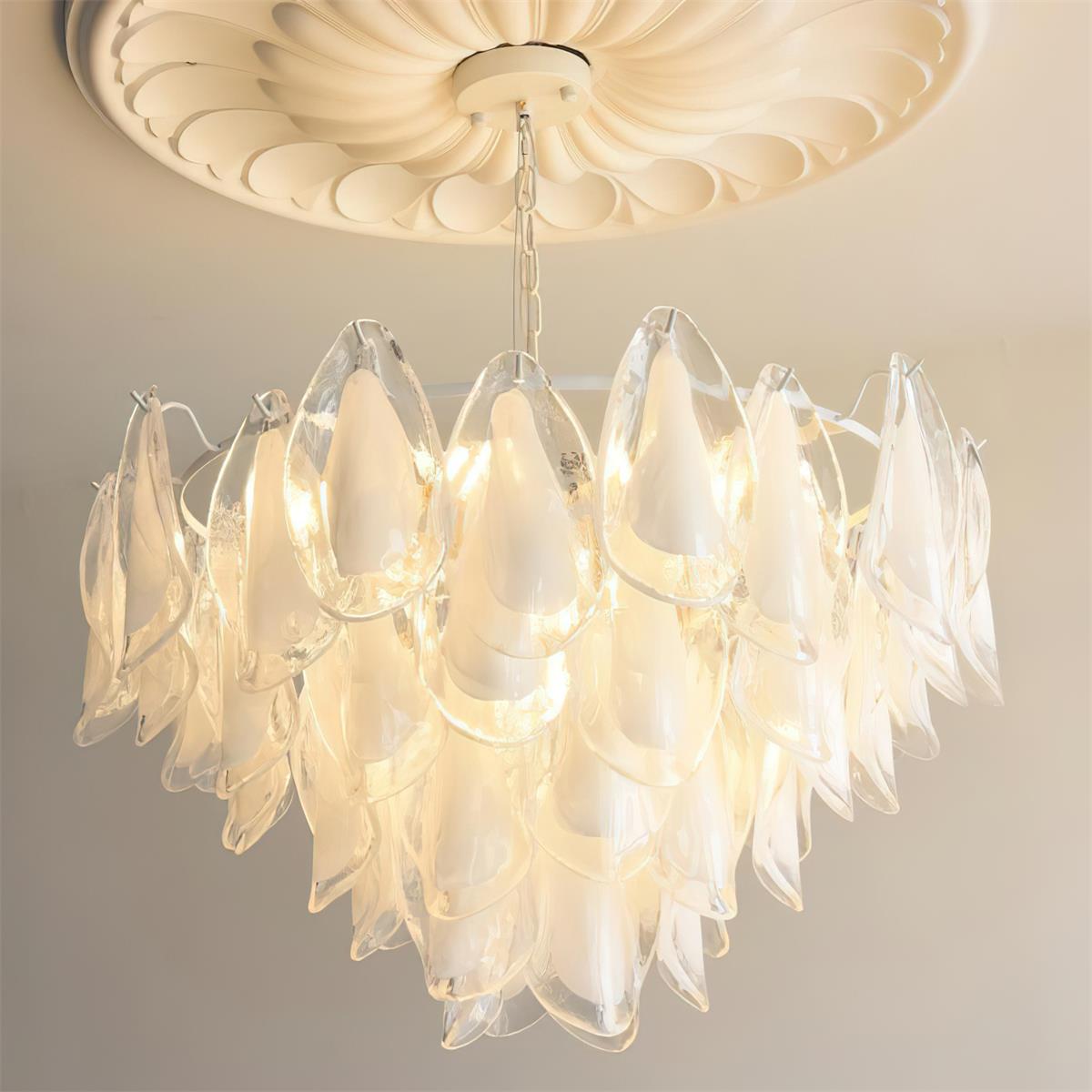 Caia Murano Glass Chandelier for Living Room - fovolighting