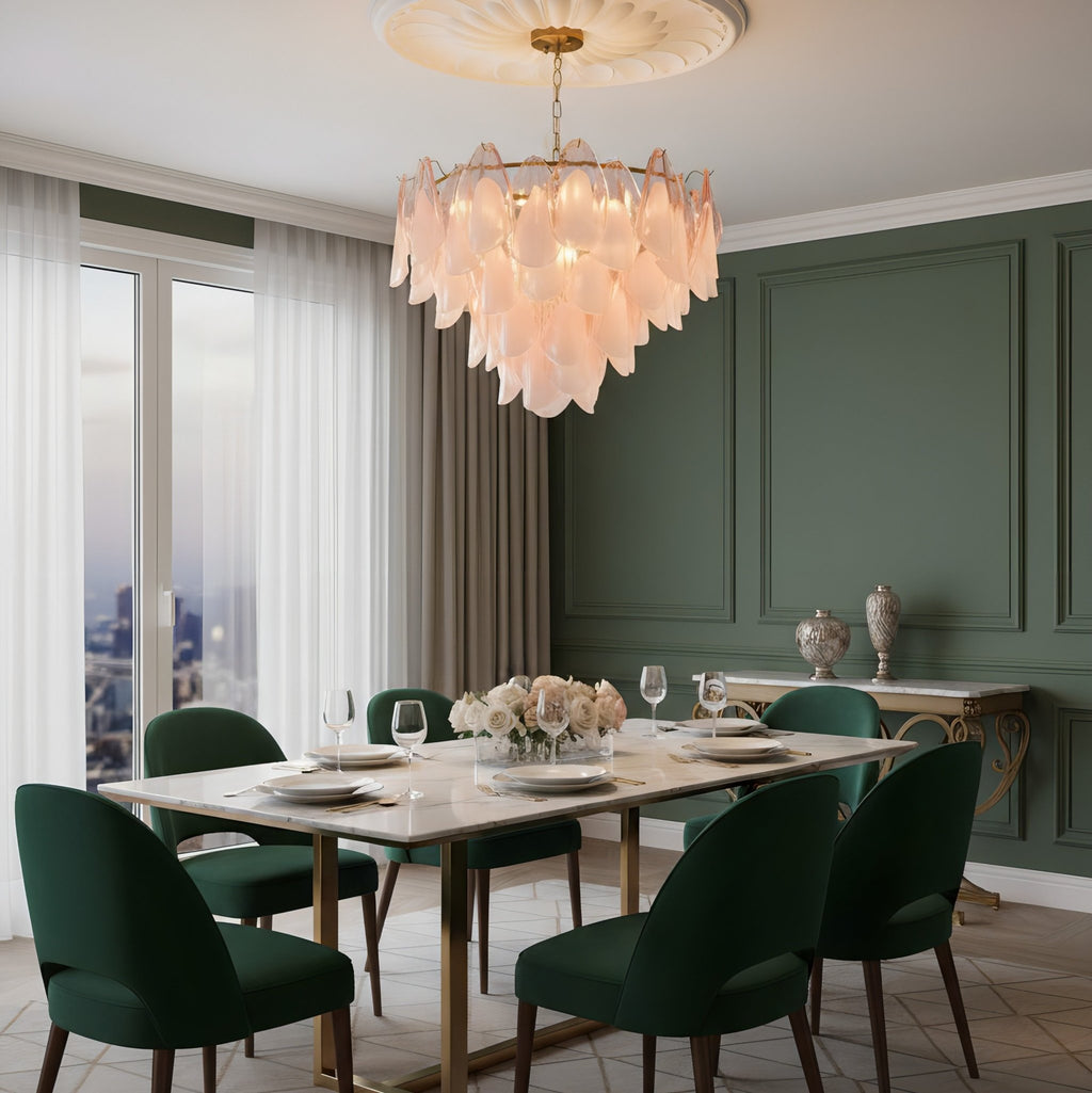Caia Murano Glass Chandelier for Living Room - fovolighting