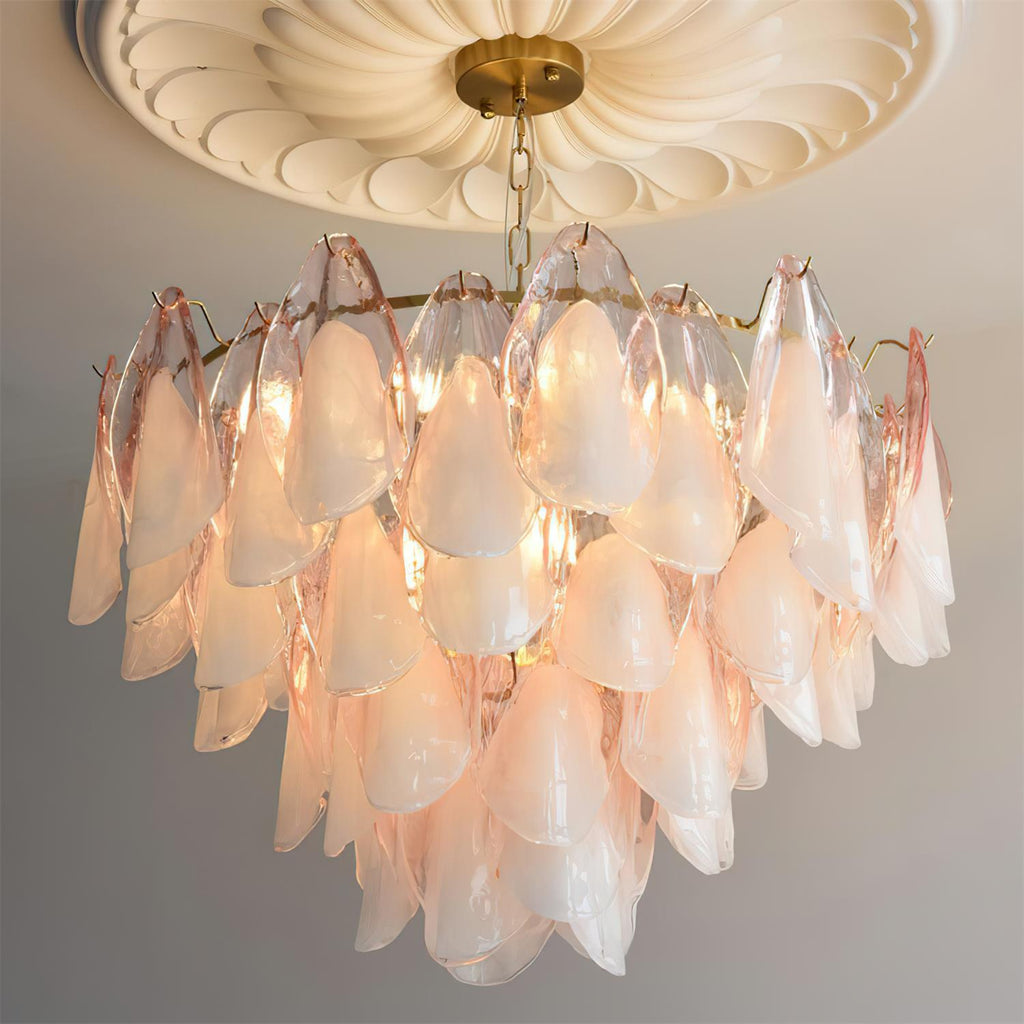 Caia Murano Glass Chandelier for Living Room - fovolighting