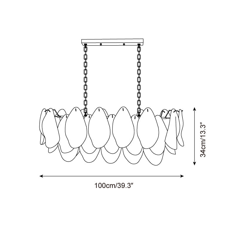 Caia Murano Glass Chandelier for Living Room - fovolighting